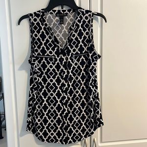 Black and white dress tank